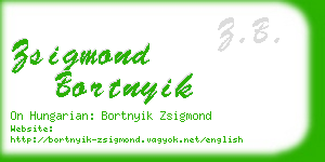 zsigmond bortnyik business card